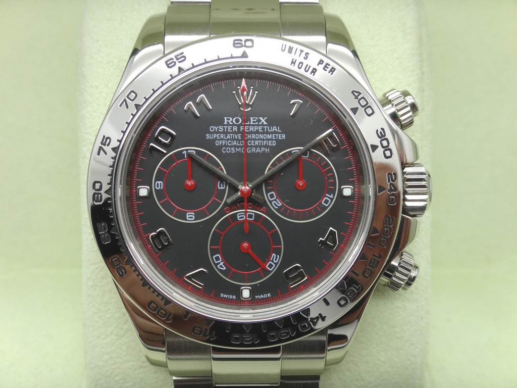 rolex daytona black red dial